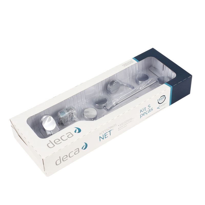 Kit Banheiro Deca Net 5 Pecas Cromado